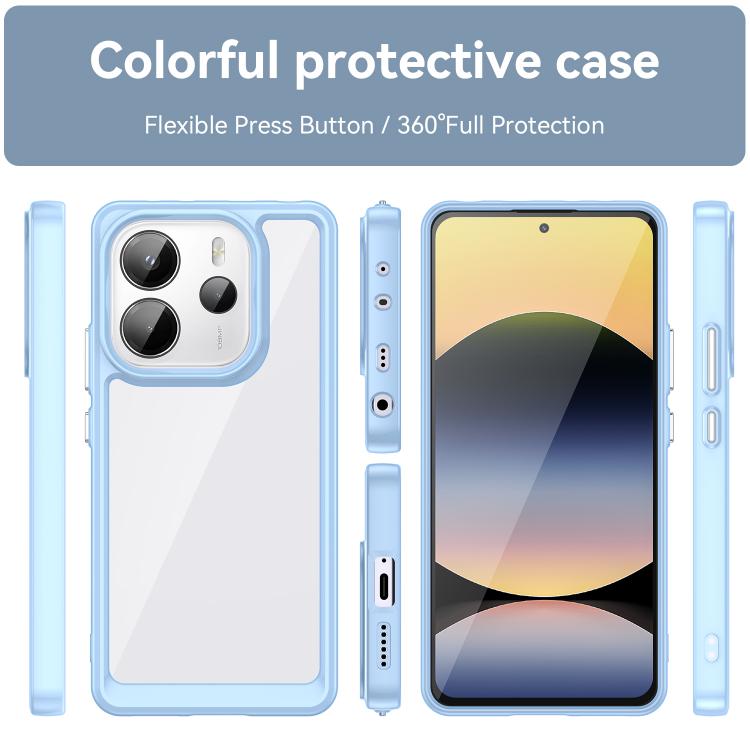For Redmi Note 14 4G 163.25mm Colorful Series Acrylic Hybrid TPU Phone Case