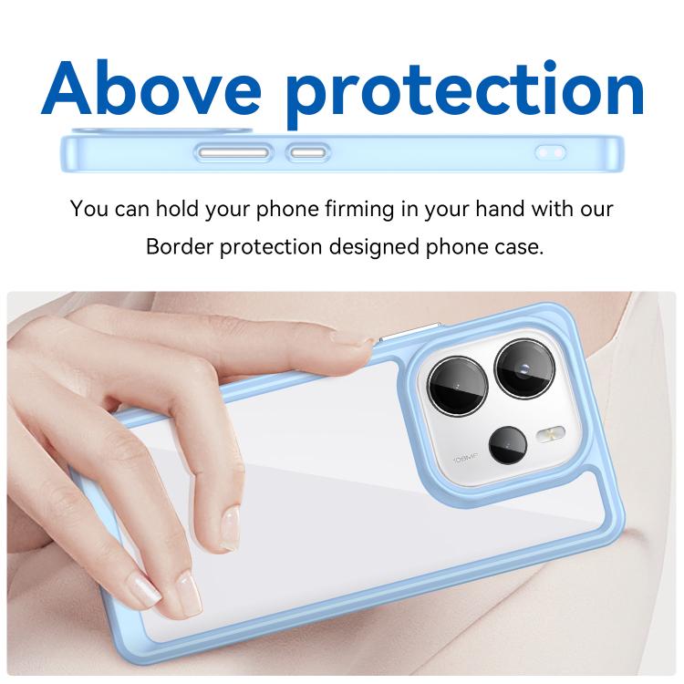 For Redmi Note 14 4G 163.25mm Colorful Series Acrylic Hybrid TPU Phone Case