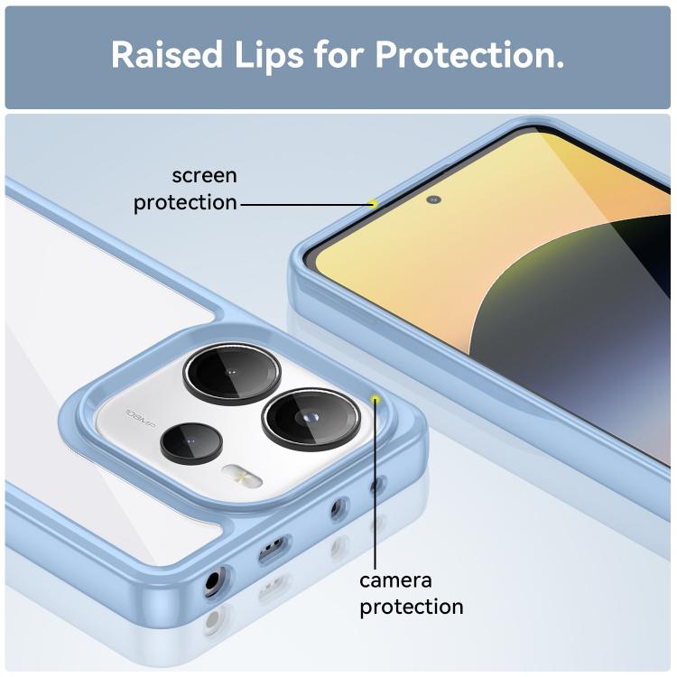 For Redmi Note 14 4G 163.25mm Colorful Series Acrylic Hybrid TPU Phone Case