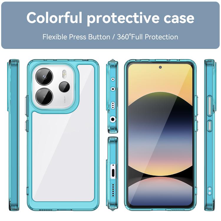For Redmi Note 14 4G 163.25mm Colorful Series Acrylic Hybrid TPU Phone Case