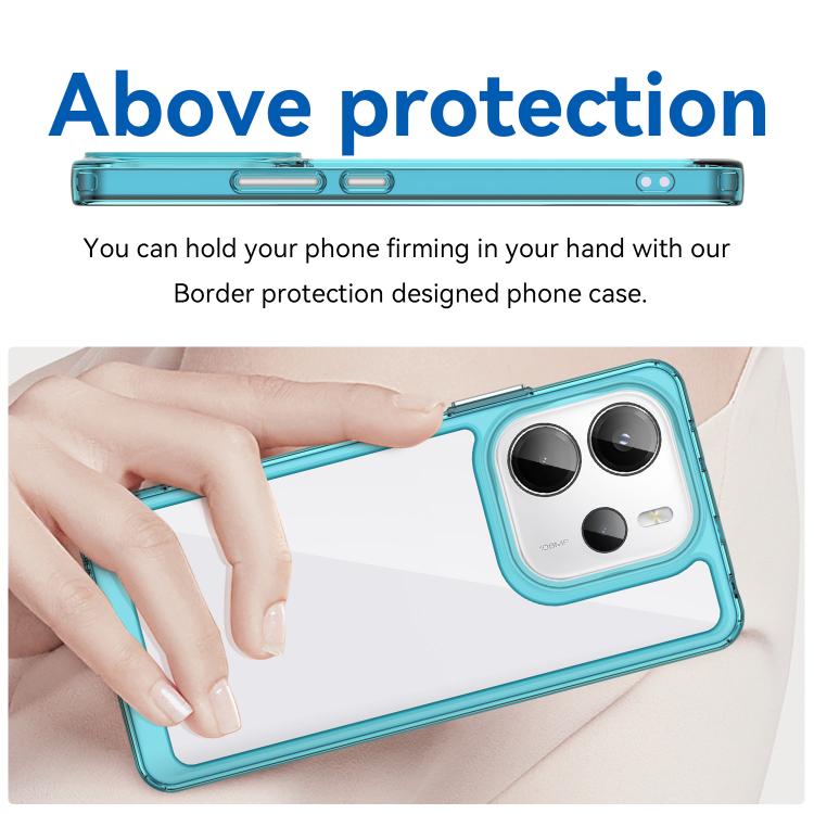 For Redmi Note 14 4G 163.25mm Colorful Series Acrylic Hybrid TPU Phone Case