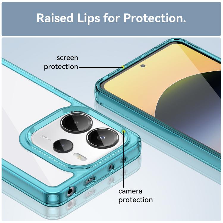 For Redmi Note 14 4G 163.25mm Colorful Series Acrylic Hybrid TPU Phone Case