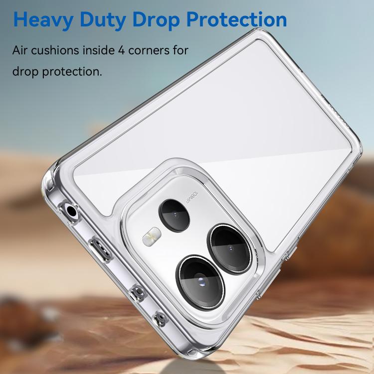 For Redmi Note 14 4G 163.25mm Colorful Series Acrylic Hybrid TPU Phone Case