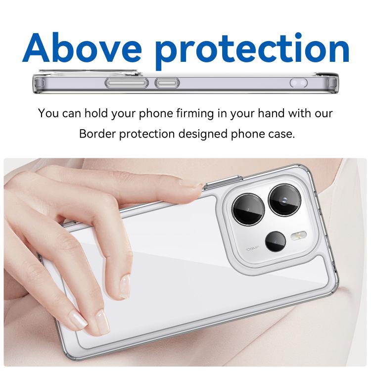 For Redmi Note 14 4G 163.25mm Colorful Series Acrylic Hybrid TPU Phone Case