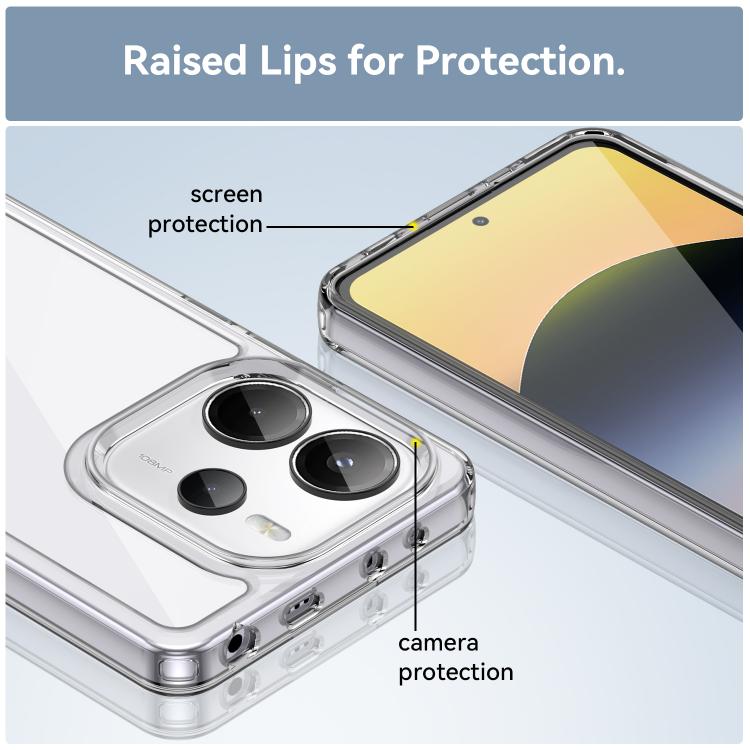 For Redmi Note 14 4G 163.25mm Colorful Series Acrylic Hybrid TPU Phone Case