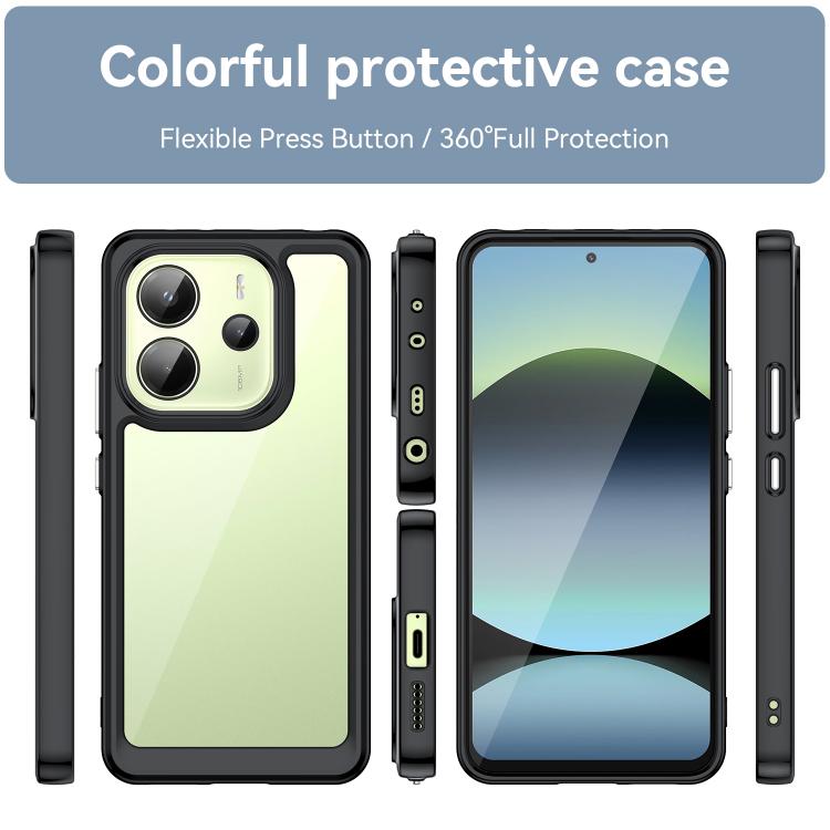For Redmi Note 14 4G 164.84mm Colorful Series Acrylic Hybrid TPU Phone Case