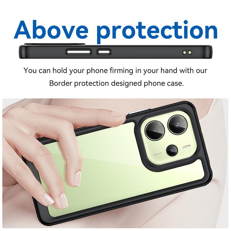 For Redmi Note 14 4G 164.84mm Colorful Series Acrylic Hybrid TPU Phone Case