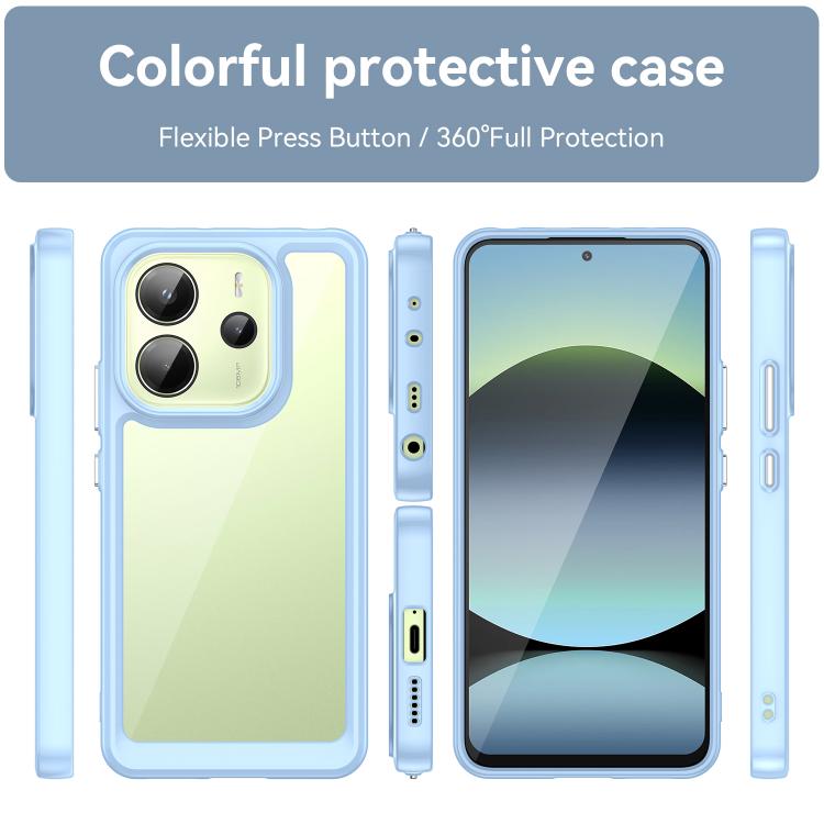 For Redmi Note 14 4G 164.84mm Colorful Series Acrylic Hybrid TPU Phone Case