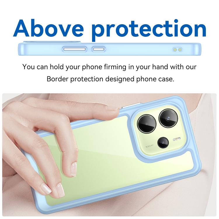 For Redmi Note 14 4G 164.84mm Colorful Series Acrylic Hybrid TPU Phone Case