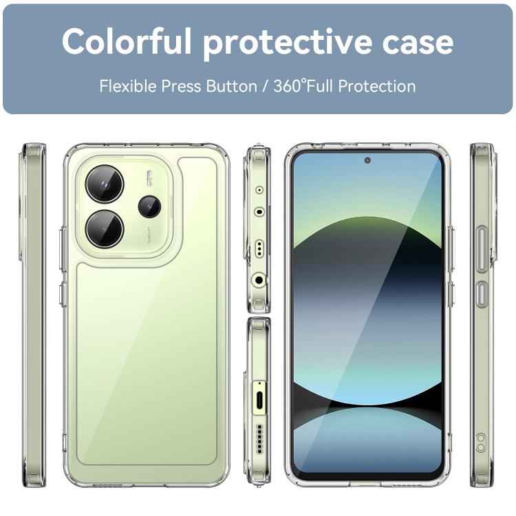 For Redmi Note 14 4G 164.84mm Colorful Series Acrylic Hybrid TPU Phone Case