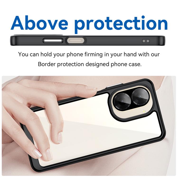 For Redmi A5 4G 171.7mm / Poco C71 Colorful Series Acrylic Hybrid TPU Phone Case