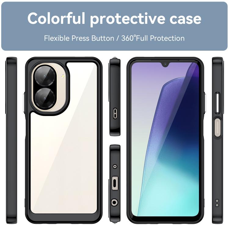 For Redmi A5 4G 173.3mm EU Colorful Series Acrylic Hybrid TPU Phone Case