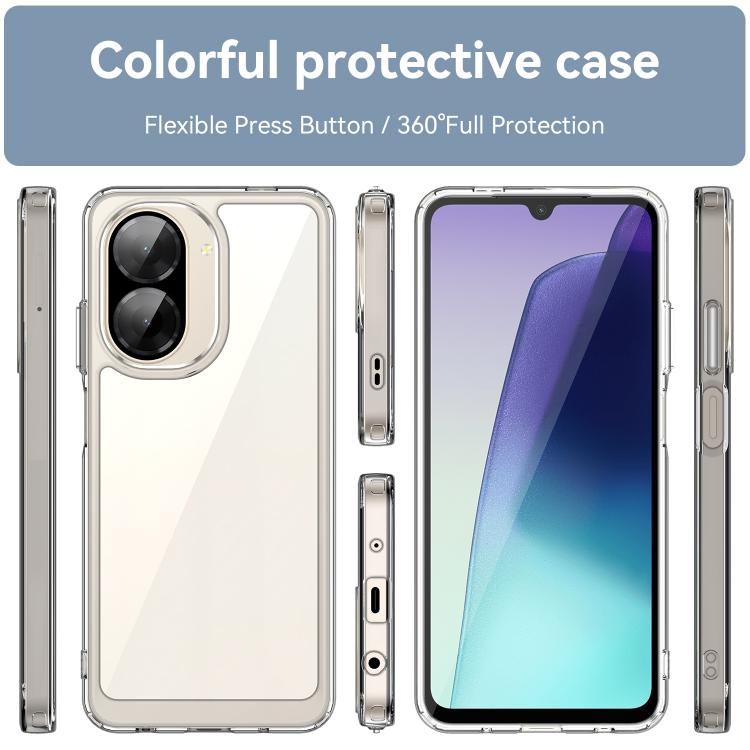 For Redmi A5 4G 173.3mm EU Colorful Series Acrylic Hybrid TPU Phone Case