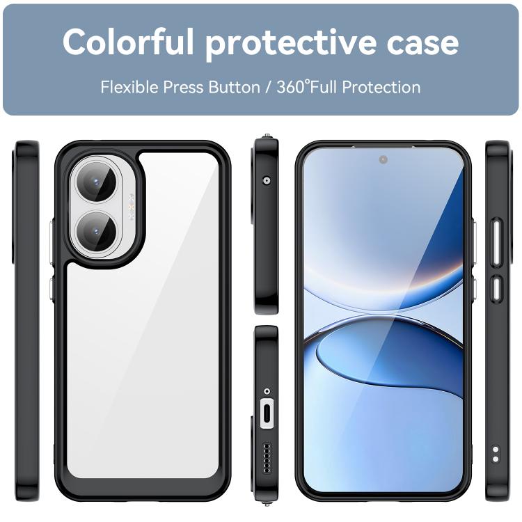 For Redmi Turbo 4 Pro Colorful Series Acrylic Hybrid TPU Phone Case