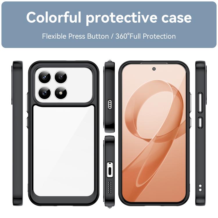 For Redmi K90 / Poco F8 Pro Colorful Series Acrylic Hybrid TPU Phone Case