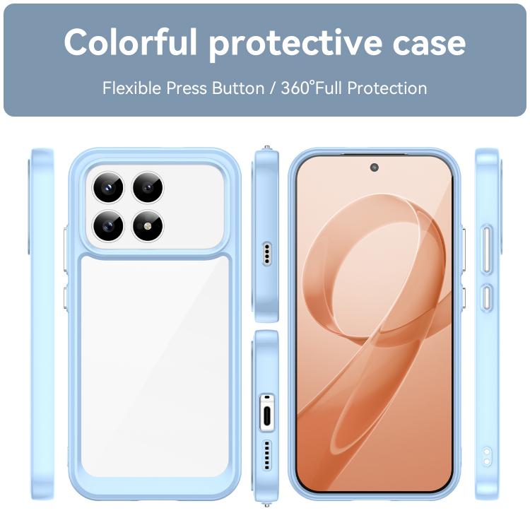 For Redmi K90 / Poco F8 Pro Colorful Series Acrylic Hybrid TPU Phone Case