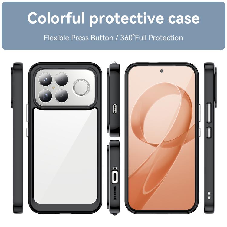 For Redmi K90 Pro Max / Poco F8 Ultra Colorful Series Acrylic Hybrid TPU Phone Case