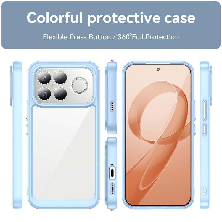 For Redmi K90 Pro Max / Poco F8 Ultra Colorful Series Acrylic Hybrid TPU Phone Case