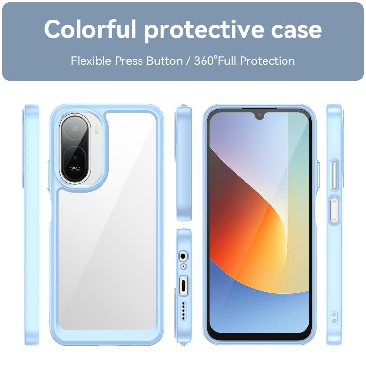 For Redmi A7 Pro 171mm / Poco C85x 5G Colorful Series Acrylic Hybrid TPU Phone Case