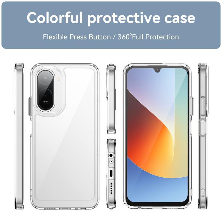 For Redmi A7 Pro 171mm / Poco C85x 5G Colorful Series Acrylic Hybrid TPU Phone Case
