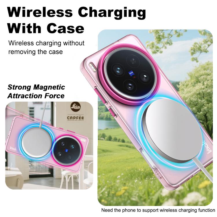 For vivo X200 Ultra IMAK Candy Series Shockproof MagSafe Phone Case