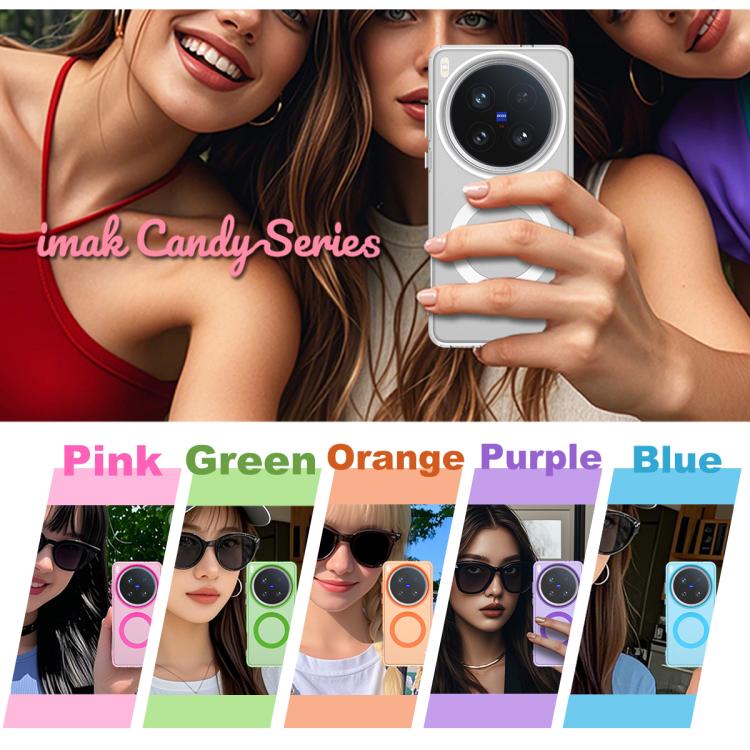 For vivo X200 Ultra IMAK Candy Series Shockproof MagSafe Phone Case