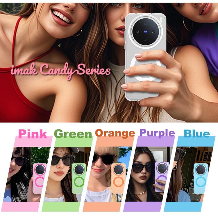 For vivo X200s IMAK Candy Series Shockproof MagSafe Phone Case