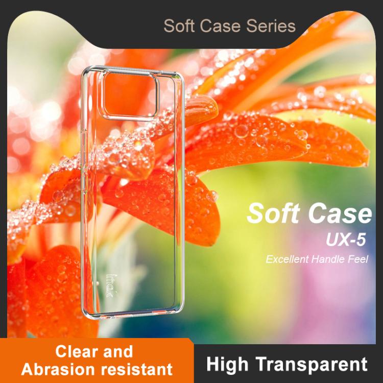For Asus Zenfone 12 Ultra imak UX-5 Series Super Slim Transparent Shockproof TPU Protective Case - Transparent