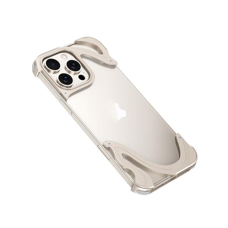 For iPhone 15 Pro Dolphin Metal Hybrid PC Transparent Back Panel Phone Case
