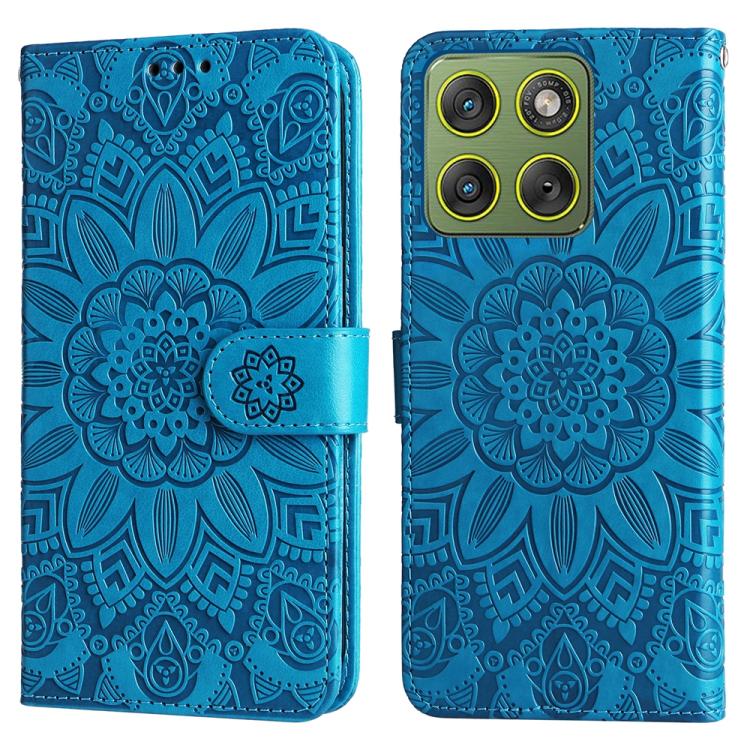 For Motorola Edge 70 5G / Moto X70 Air 5G Embossed Sunflower Leather Phone Case