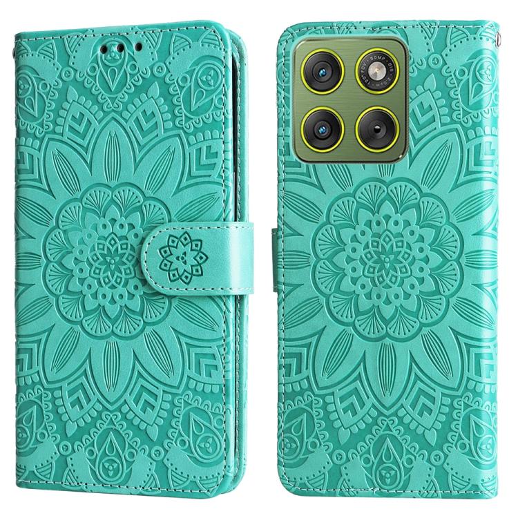 For Motorola Edge 70 5G / Moto X70 Air 5G Embossed Sunflower Leather Phone Case