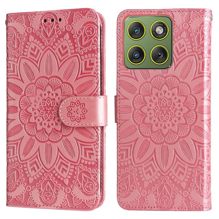 For Motorola Edge 70 5G / Moto X70 Air 5G Embossed Sunflower Leather Phone Case