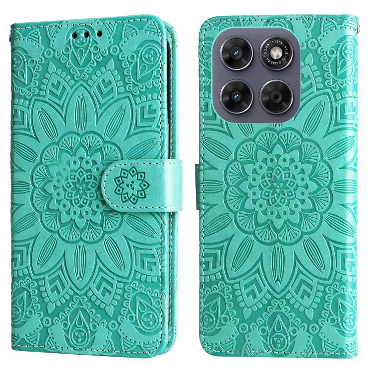 For Motorola Moto G67 5G / Moto G77 5G Embossed Sunflower Leather Phone Case