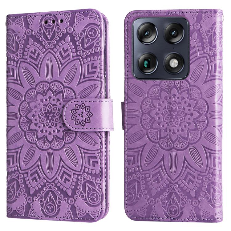 For Motorola Signature / Moto X70 Air Pro 5G Embossed Sunflower Leather Phone Case