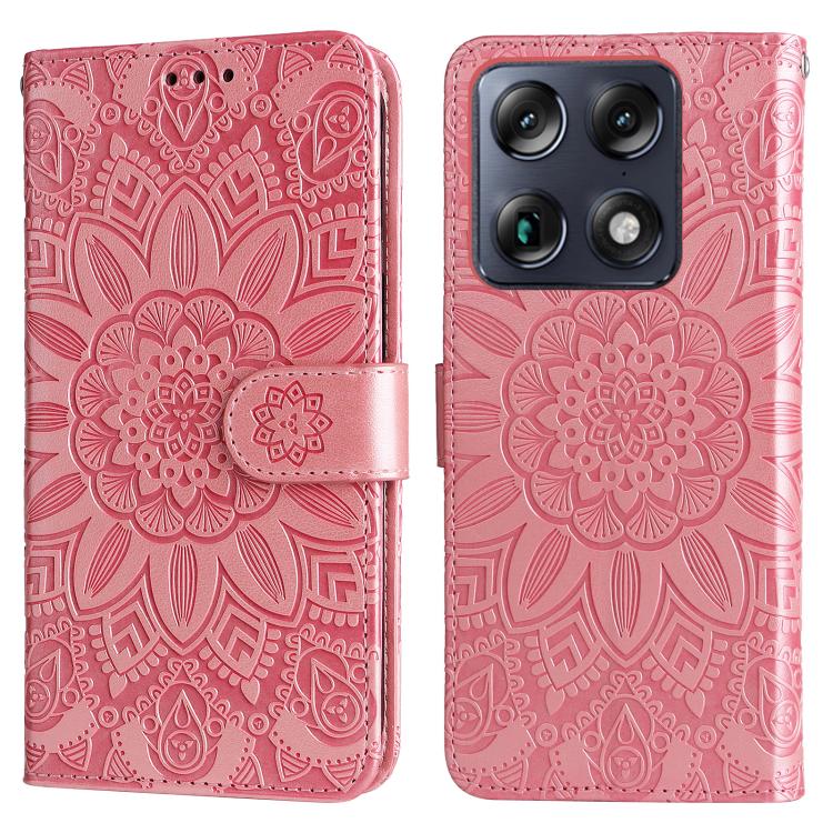 For Motorola Signature / Moto X70 Air Pro 5G Embossed Sunflower Leather Phone Case