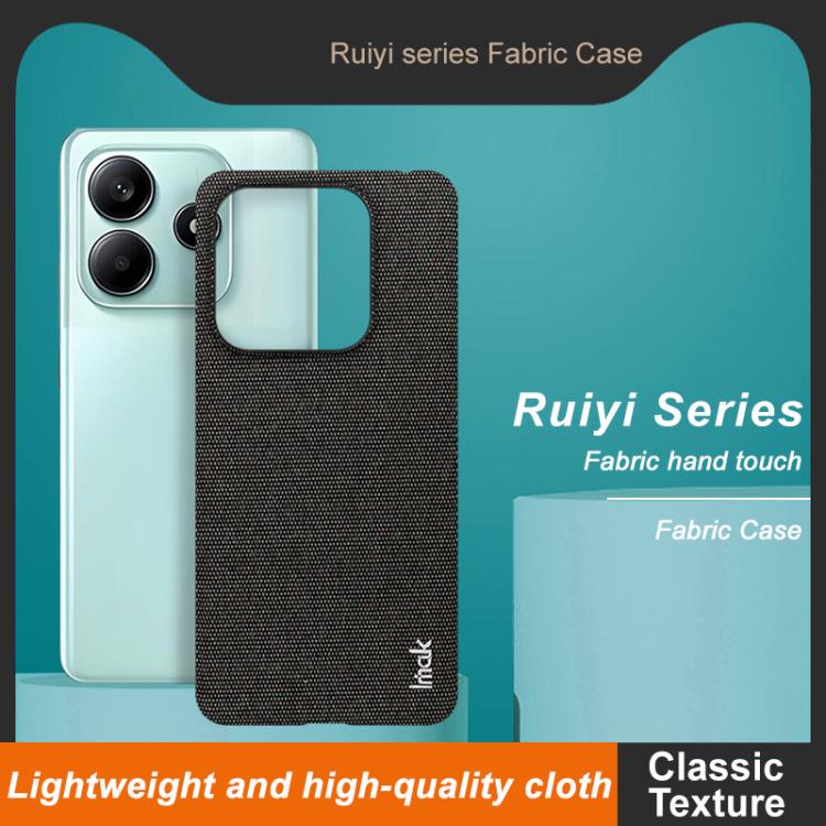 For Redmi Note 14 5G Global imak Ruiyi Series Cloth Texture PU + PC Phone Case