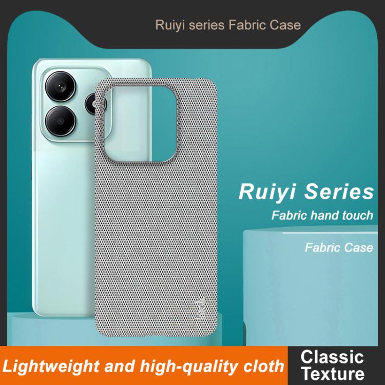 For Redmi Note 14 5G Global imak Ruiyi Series Cloth Texture PU + PC Phone Case
