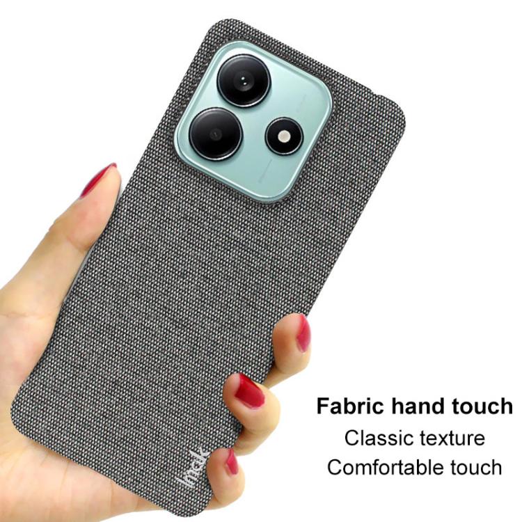 For Redmi Note 14 5G Global imak Ruiyi Series Cloth Texture PU + PC Phone Case