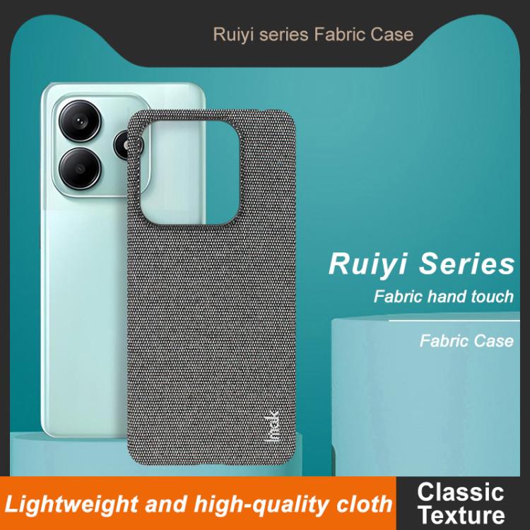 For Redmi Note 14 5G Global imak Ruiyi Series Cloth Texture PU + PC Phone Case