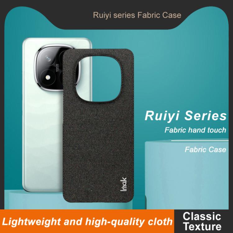 For Redmi Note 14 Pro+ 5G imak Ruiyi Series Cloth Texture PU + PC Phone Case