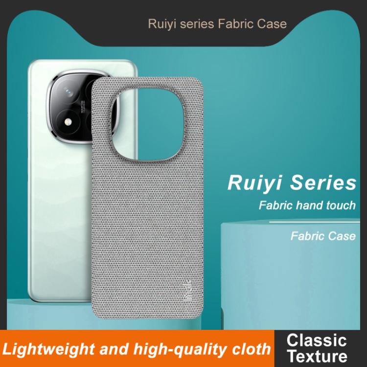 For Redmi Note 14 Pro+ 5G imak Ruiyi Series Cloth Texture PU + PC Phone Case