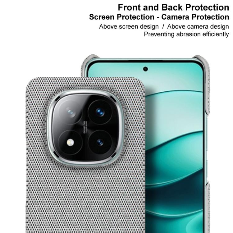 For Redmi Note 14 Pro+ 5G imak Ruiyi Series Cloth Texture PU + PC Phone Case
