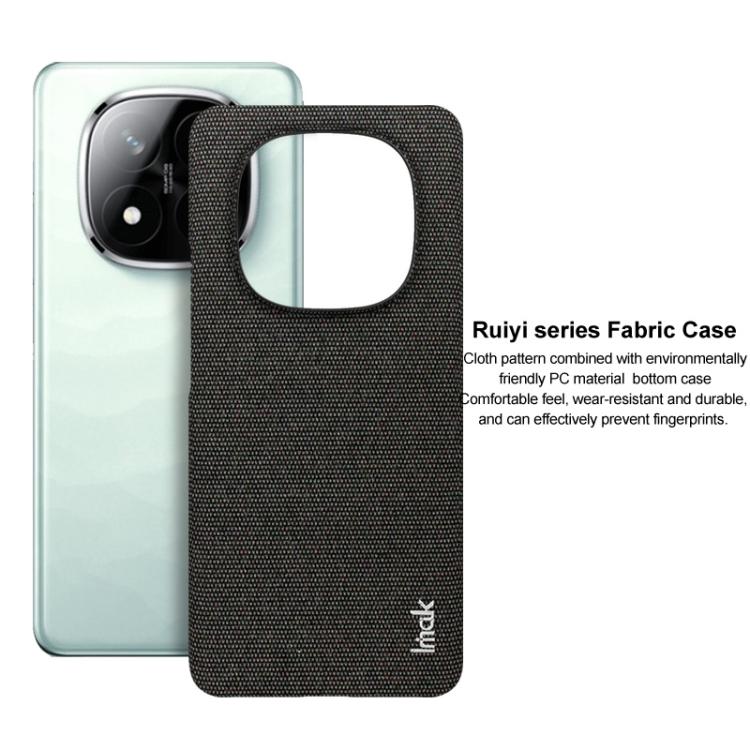 For Redmi Note 14 Pro+ 5G imak Ruiyi Series Cloth Texture PU + PC Phone Case
