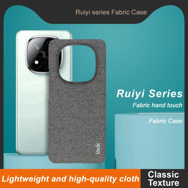 For Redmi Note 14 Pro+ 5G imak Ruiyi Series Cloth Texture PU + PC Phone Case