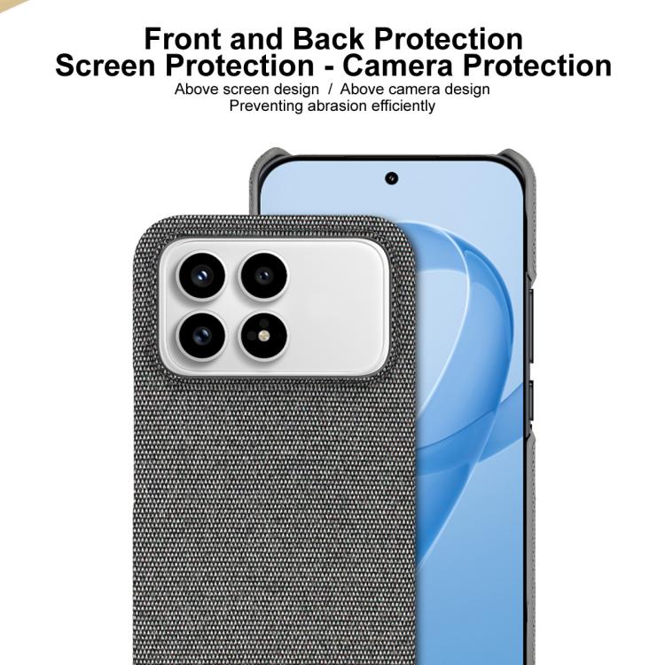 For Redmi K90/Poco F8 Pro imak Ruiyi Series Cloth Texture PU + PC Phone Case