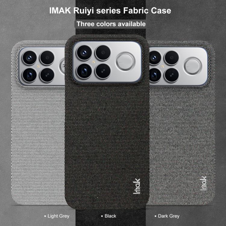 For Redmi K90 Pro Max/Poco F8 Ultra imak Ruiyi Series Cloth Texture PU + PC Phone Case
