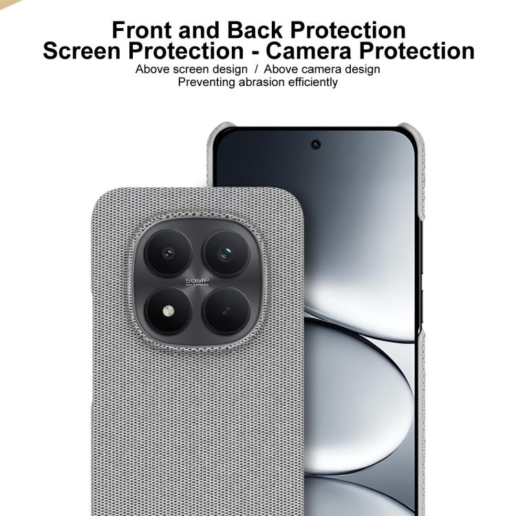 For Redmi Note 15 Pro 5G Global 163.6mm imak Ruiyi Series Cloth Texture PU + PC Phone Case