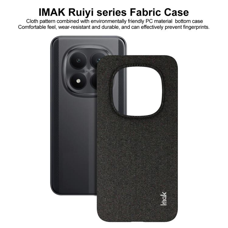 For Redmi Note 15 Pro+ 5G Global 163.3mm imak Ruiyi Series Cloth Texture PU + PC Phone Case