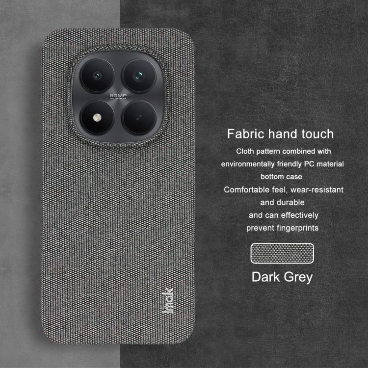 For Redmi Note 15 Pro+ 5G Global 163.3mm imak Ruiyi Series Cloth Texture PU + PC Phone Case