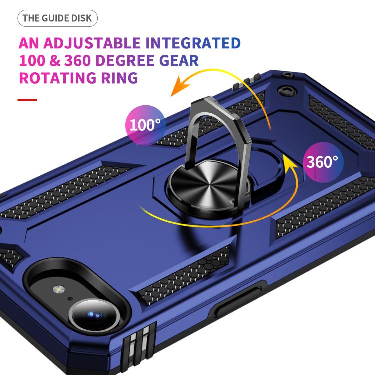 For iPhone 17e / 16e Shockproof TPU Hybrid PC Phone Case with Holder